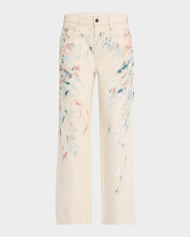 Wyckoff Straight-Leg Paint Stroke Jeans